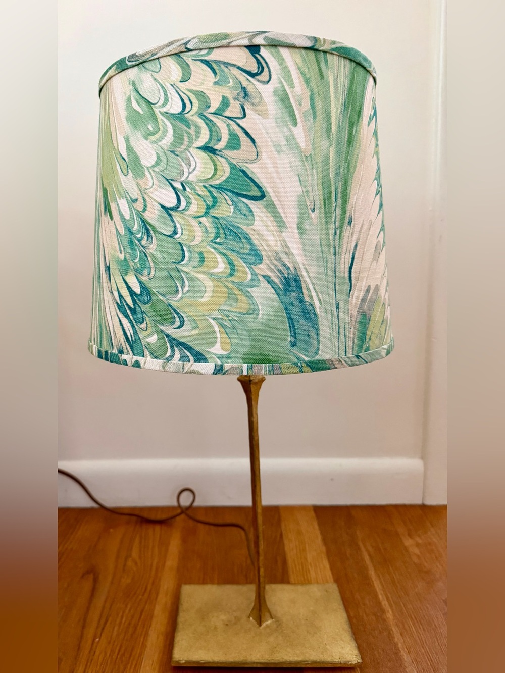 Custom Lee Jofa Taplow Jade/Leaf Dauphine Lamp Shade - Set of 2
